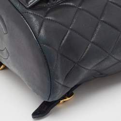 Chanel Black Quilted Leather Vintage Duma Backpack