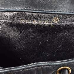 Chanel Black Quilted Leather Vintage Duma Backpack