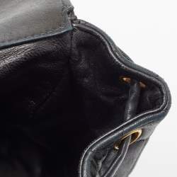Chanel Black Quilted Leather Vintage Duma Backpack