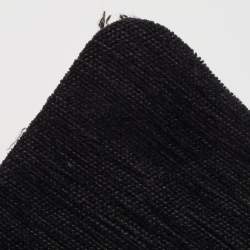 Pre Owned Chanel Black/Silver Printed Tweed CC Chainlink Flap Bag