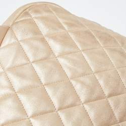Pre Owned Chanel Gold Quilted Leather Coco Cocoon Bowler Bag