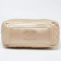 Pre Owned Chanel Gold Quilted Leather Coco Cocoon Bowler Bag
