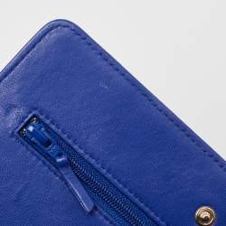 Pre Owned Chanel Blue Quilted Leather Classic WOC Bag