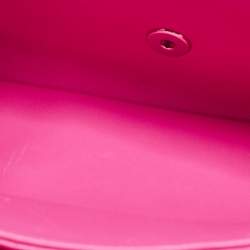Pre Owned Chanel Fuchsia Quilted Lambskin Leather Jumbo Classic Double Flap Bag