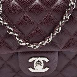 Chanel Dark Brown Quilted Leather Mini Square Classic Single Flap