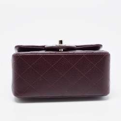 Chanel Dark Brown Quilted Leather Mini Square Classic Single Flap