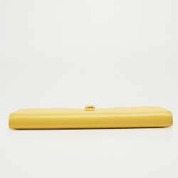 Chanel Yellow Leather CC Flap French Continental Wallet