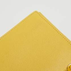 Chanel Yellow Leather CC Flap French Continental Wallet