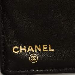 Chanel Black Caviar Leather Timeless CC French Wallet