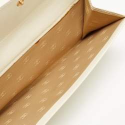 Chanel White Leather CC Flap French Continental Wallet