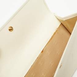 Chanel White Leather CC Flap French Continental Wallet