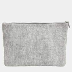 Pre Owned Chanel Denim Deauville Large Clutch Bag