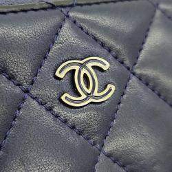Chanel Navy Blue Card Wallet