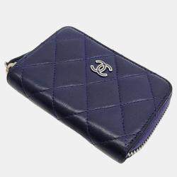 Chanel Navy Blue Card Wallet