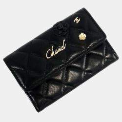 Chanel Black Lambskin Card Wallet