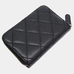 Chanel Black caviar card wallet