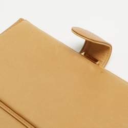 Pre Owned Chanel Beige CC Caviar Leather CC Timeless French Wallet  