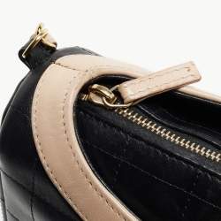 Pre Owned Chanel Black/Beige Choco Quilted Leather Mademoiselle Jacket Shoulder Bag