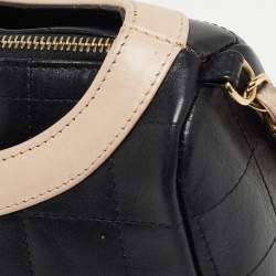 Pre Owned Chanel Black/Beige Choco Quilted Leather Mademoiselle Jacket Shoulder Bag