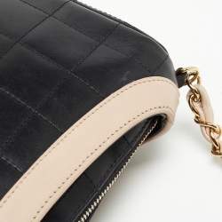 Pre Owned Chanel Black/Beige Choco Quilted Leather Mademoiselle Jacket Shoulder Bag