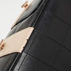Pre Owned Chanel Black/Beige Choco Quilted Leather Mademoiselle Jacket Shoulder Bag