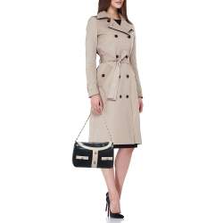 Pre Owned Chanel Black/Beige Choco Quilted Leather Mademoiselle Jacket Shoulder Bag