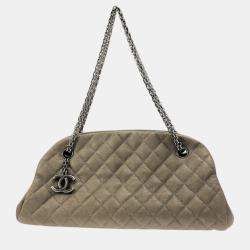 Chanel Black Chevron Leather Mademoiselle Vintage Flap Bag Chanel