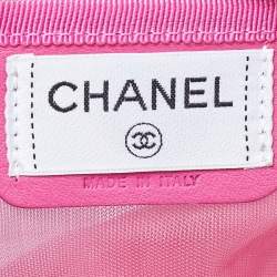 Pre Owned Chanel Pink Mesh and Fabric CC Belt Bag