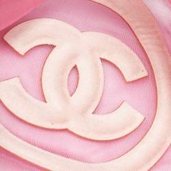 Pre Owned Chanel Pink Mesh and Fabric CC Belt Bag