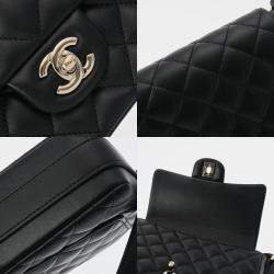 Chanel Black Calfskin Leather Ruffle Quilted Flap Bag Shoulder Bag