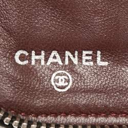 Pre Owned Chanel Black Quilted Leather Zip Around Classic Organizer