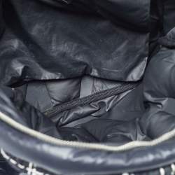 Pre Owned Chanel Black Nylon and Tweed Doudoune Backpack