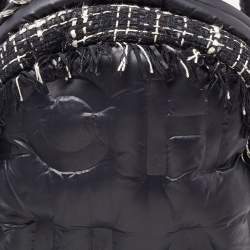 Pre Owned Chanel Black Nylon and Tweed Doudoune Backpack
