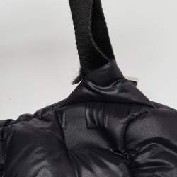 Pre Owned Chanel Black Nylon and Tweed Doudoune Backpack