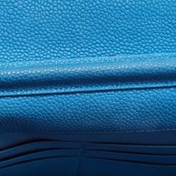 Chanel Blue Quilted Caviar Leather Classic Wallet on Chain