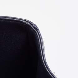 Pre Owned Chanel Navy Blue Quilted Leather Jumbo Classic Double Flap Bag