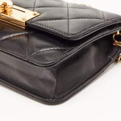 Chanel Black Quilted Leather Golden Class Wallet on Chain