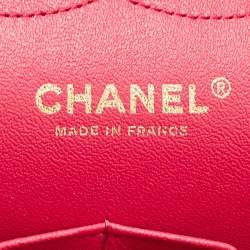 Pre Owned Chanel Pink Quilted Leather Jumbo Classic Double Flap Bag