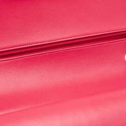 Pre Owned Chanel Pink Quilted Leather Jumbo Classic Double Flap Bag