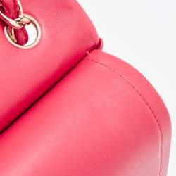 Pre Owned Chanel Pink Quilted Leather Jumbo Classic Double Flap Bag