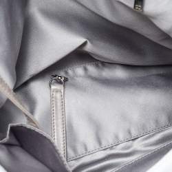 Pre Owned Chanel White Quilted Leather Hidden Chain Flap Bag