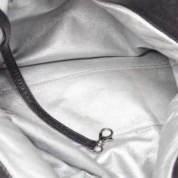 Pre Owned Chanel Black Leather Modern Chain North/South Tote