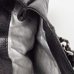 Pre Owned Chanel Black Leather Modern Chain North/South Tote