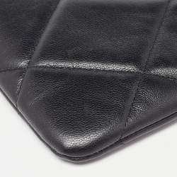 Pre Owned Chanel Black Leather 19 O Case Clutch
