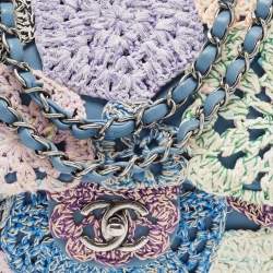 Pre Owned Chanel Multicolor Leather and Crochet Paris Seoul Flap Bag