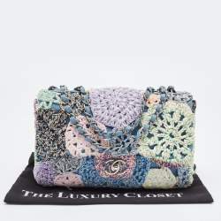 Pre Owned Chanel Multicolor Leather and Crochet Paris Seoul Flap Bag
