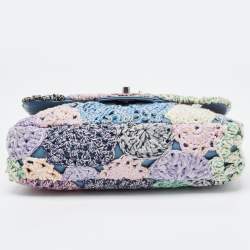 Pre Owned Chanel Multicolor Leather and Crochet Paris Seoul Flap Bag