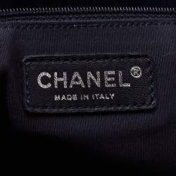 Pre Owned Chanel Teal Patent Leather XL Lipstick Tote