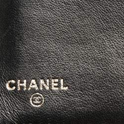 Chanel Black/Bronze Snakeskin CC Yen Wallet 