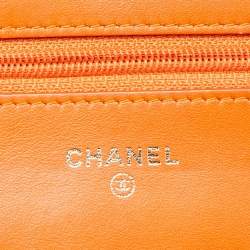 Chanel Orange Python Wallet on Chain